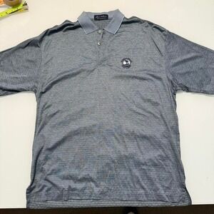 Byron Nelson Pebble Beach blue and grey polo shirt
